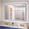 S'bagno Specchio Bagno con Luce 100x70 cm, Specchio Bagno Led con Cornice in Alluminio, Anti-Fog, 3000-6500K, Funzione Memoria, IP44 Impermeabile, Orizzontale/Verticale, Nero