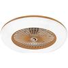 Lixada Ventilatore a soffitto con illuminazione Luce a LED con telecomando Senza batteria 36W Moderna lampada da soffitto a LED per camera da letto, soggiorno, sala da pranzo (Oro)