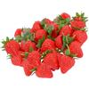 HXHWKEN 20 Pezzi Fragola Artificiale Finta Fragole Realistiche Rosse Fragole Artificiali di Plastica Frutta Finte per Casa Cucina Hotel Decorazione