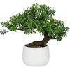 Oairse Bonsai Artificiale Giapponese Decorativo - Pianta Finta in Vaso di Ceramica per Tavolo, Ufficio, Scrivania, Bagno, Mensola, Camera da Letto e Casa