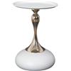 HOME DECO FACTORY, HD0387, Tavolino Portobello Bianco, Collezione Mirage, Mobili, Tavolo e scrivania, Tavolino - Nesting, 38 x 54 x 38 cm, Oro Bianco