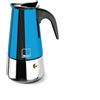 IBILI - Macchina per caffè espresso Moca Blue, 4 tazze, 185 ml, Acciaio inossidabile, Adatto per induzione