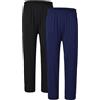 JINSHI Pantaloni Lunghi Pigiama da Uomo Morbide Modal Pantalone da Salotto Biancheria da Notte 2 Pack-Blu/Grigio Scuro Large