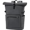 VASCHY Zaino Rolltop Uomo Casual Donna Vintage da Viaggio Università Scuola Lavoro Grigio