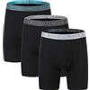 JINSHI Uomo Boxer Confortevole bambù Lungo Intimo Traspiranti Mutande Morbide 3 Pacco L