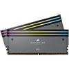 CORSAIR DOMINATOR TITANIUM RGB DDR5 64GB (2x32GB) DDR5 6000MHz CL30 AMD EXPO Intel XMP iCUE Memoria Compatibile per Computer - Grigio (CMP64GX5M2B6000Z30)