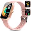 Fsdibst Smart Watch per uomini e donne con chiamate Bluetooth, Smart Watch HD da 1,83, Smart Watch fitness con monitoraggio del sonno, temperatura, rosa
