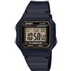 Casio Men's 'Classic' Quartz Resin Casual Watch, Color:Black (Model: W-217H-9AVCF)