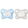 Chicco Gommotto Dual Soft, Ciuccio in Silicone 2-6 Mesi, Bicolore, Set di Gommotti con Doppia Morbidezza, Supportano la Respirazione e Favoriscono il Corretto Sviluppo della Bocca, 2 Pezzi, Bimbo