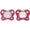 Chicco Gommotto Dual Soft, Ciuccio in Silicone 16-36 Mesi, Bicolore, Set di Gommotti con Doppia Morbidezza, Supportano la Respirazione e Favoriscono il Corretto Sviluppo della Bocca, 2 Pezzi, Bimba
