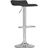 CLP Sgabello Bar Dyn Imbottito in Similpelle I Sedia Bancone Regolabile 60-78 CM I Sgabello Alto Girevole 360°, Colore:Nero