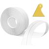 TAOYIO Zoccolo flessibile autoadesivo, 12M Zoccolo da cucina in PVC 20x20mm, Zoccolo autoadesivo per cucina e bagno 2x2 bianco