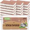 HOMEXCEL set di 24 spugne da cucina naturali, bifacciali, antigraffio, per piatti e padelle antiaderenti
