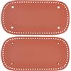 PH PandaHall Fondo Borsa all'Uncinetto Base Inferiore 2 pz PU Pelle Ovale Borsa Shaper Cuscino Marrone con Fori Chiodi per Lavoro A Maglia Borsa in Pelle Borse A Spalla, 30x15cm, Foro: 4 mm