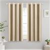 MIULEE Tende oscuranti con occhielli, effetto lino, set da 2 pezzi, 145 x 140 cm, colore tortora, opache, con occhielli, protezione dal freddo, per soggiorno, camera da letto, isolamento termico