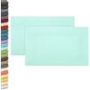 ZOLLNER 2 tappetini da bagno - morbidi e assorbenti zerbini da doccia - lavabili a 95°C - cotone - 50x70 cm - verde menta