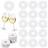 FINGERINSPIRE Marcatori per bicchieri di vino in carta floreale in bianco etichette per nomi per bevande in carta ciondoli per vino in carta marcatori per bicchieri di vino marcatore di