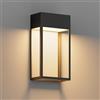 Klighten LED 24W Lampada da Parete Esterno, 3000K Bianco caldo Applique da Parete, IP65 Applique Interno/esterno, Moderno Lampada da Muro, Luci da parete Per Giardino Portico, Alluminio, 1545LM, Nero
