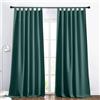 PONY DANCE Tende Oscuranti Natalizie Salotto Moderne 2 Pezzi 140x245 CM Tenda Termica Isolante Freddo e Caldo per Salotto Eleganti Curtain Oscurante con Passanti, Verde Scuro