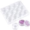 PTJJXA 12 Griglie Scatola Organizer Plastica per Perline, Contenitori con Coperchio per Diamante a Ricamo, Trasparente Scatola di Immagazzinaggio di Nail Art Gioielli Fai da Te