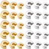 SOFPLATE 1 Scatola 600 Pezzi 3.2mm 4mm 5mm Copriperline A Crimpare Mezzo Tondo Perline Aperte Coprinodi Coprinodi In Ottone per Piegatori Distanziatori Perline Accessori per La Creazione di Gioielli P
