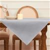 Softalker Tovaglia Antimacchia 80x80 cm in Finto Lino Tovaglia Quadrato Centrotavola Moderna Tovaglie da Esterno impermeabile Decorativa per Natalizie Feste, Compleanno, Cucina, 1 Pezzo, Grigio Chiaro