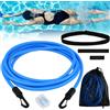 SLTAXAR Cintura da Nuoto 4M Cinture da Piscina Regolabile Elastico per Nuoto Statico Cintura di Allenamento per Nuoto Cintura Resistenza per Nuoto per Piscine Esterne/Interne per Bambini e Adulti