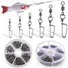 Annyswit 120 Pz Girelle da Pesca ad Alta Resistenza 6# 7# 8# 10# 12# 14# Canna da Pesca in Acciaio Inossidabile Resistente alla Corrosione Connettore da Pesca Rotolante Attrezzatura per Pesca in Mare
