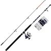 Shakespeare SALT Boat Basher Combo Set, canna da pesca e mulinello, combo Spinning Combo include custodia rigida, esche e finale, pesca in mare - barca, unisex, blu e bianco, 2,10 m, 100-300 g