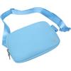 BALEAF Marsupio sportivo da donna, uomo, corsa, marsupio da corsa, borsa a tracolla unisex, con cinturino regolabile, Blu, taglia unica