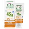 equilibra Solari, Aloe Crema Solare Viso Anti-age SPF 50+, Protezione Solare Viso a Base di Aloe Vera, Olio di Argan, Olio di Cocco, con Vitamina C ed E e Olio di Carota, Water resistant, 75 ml