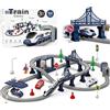 LZDMY Trenino Elettrico per Bambini 104 PZ, Pista da Corsa da 3 Anni, Giocattolo Educativo per Bambini 2-6 Anni, Trenino Albero di Natale Regalo