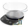 Salter 1074 BKDR Bilancia elettronica digitale da cucina, recipiente di miscelazione 1,8L con labbro antigoccia, pesare alimenti e liquidi, funzione Zero Add/Weigh in sistema metrico/imperiale