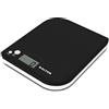 Salter 1177 BKWHDR Bilancia Leaf, Bilancia da cucina elettronica, bilancia per alimenti e fluidi, Aggiungi e Pesa, Funzione Tara, Sistema metrico/Imperiale, capacità 5 kg, Garanzia 15 Anni, Nero