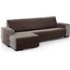 ECOMMERC3 | Copridivano con chaise longue, per bracciolo sinistro, dimensioni schienale 240 cm, colore marrone, morbido al tatto, 100% Made in Spain