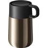 WMF Impulse Travel Mug, tazza termica in acciaio inox, 0,3 l, chiusura automatica, apertura a 360°, mantiene le bevande calde per 6 ore e fredde per 12 ore, marrone