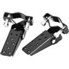 Jadeshay Poggiapiedi Moto, Pedane in Metallo Nero per Motocicletta con Design Slim e Trattamento Anodizzato, Sostituzione Diretta Universale