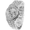 HALUKAKAH Orologio Oro con Diamanti per Uomo,Placcato Platino Larghezza 20mm Quarzo Cinturino 22cm,con Pacco Regalo