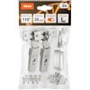 BLUM CLIP TOP BLUMOTION - 2 cerniere per mobili a 110°, dritte con molla, viti, arresto angolare + clip blu, piastra di montaggio a croce eccentrica, acciaio, viti, distanza 0 mm