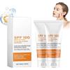 Generisch 2 pezzi Sunscreen SPF 100, crema solare SPF 100, crema solare non grassa, lozione protettiva con fattore di protezione 100+ e protezione UVA/UVB