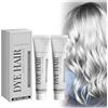 Orgrul Gotysles - 2 tinture per capelli grigi, 100 ml, colore grigio argento, crema per capelli naturali, unisex, colore semipermanente con look personalizzato