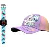 Disney Stitch Cappello e Orologio per Ragazze, Berretto da Baseball Estivo per Bambina con Design Stitch Orologio a LED, Regalo per Ragazze | Lila