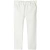 Mud Kingdom Pantaloni chino per ragazzi e ragazze, con elastico in vita, vestibilità dritta, uniforme scolastica, tinta unita, bianco, 9-10 Years