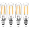 Bonlux Lampadina LED E14 12V 4W T25 lampadina a Filamento LED Bianco Caldo 2700K, 40W equivalente (Confezione da 4)