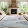 Cinknots Area Tappeti per Soggiorno, Moderno Astratto Tappeto Morbido Pile Sala da pranzo Camera da letto Home Decor Tappeto antiscivolo (200 x 300 cm, Grigio/Rosa)