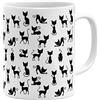 OM3® Tazza da caffè dolce con gatti gatto con motivo gatto III | Tazza in ceramica | 11oz 325 ml | stampa completa | Bianco