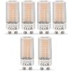 NICEOO GU10 3,5W Lampadine LED Sostituzione 50W Alogena, Bianco Caldo 2700K, 385 Lumen, 230V Lampadina Mais T22 A Forma Cilindrica Trasparente, Angolo a Fascio 360°, Non Dimmerabile, pacco da 6