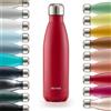 Blumtal® Borraccia termica acciaio inox Charles - borraccia termica 1 litro senza BPA - bottiglia termica a prova di perdite - borraccia 1 litro termica a doppia parete - borracce termiche - in rosso