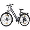 Qekud 26 Bici Elettrica da Trekking Bike E-City Bike con Batteria Li-Ion da 36v 12,5ah, Autonomia Fino a 100km in Modalità Ibrida, Motore da 250w, Omologata Eu