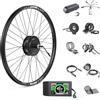 Bafang Ruota Posteriore 500W 48V Kit Motore Bici Elettrica con Ruota da 26 Pollici, Brushless Geared G020 Motore per Mozzo Posteriore, Kit Mozzo Ruota Posteriore con LCD Display 500C